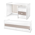 Letto MAXI PLUS NEW white+string /letto per adolescenti; scrivania; mobiletto multifunzionale/